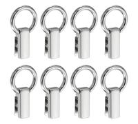 sourcing map Bag Side Clip Buckle, 8Pcs 0.28" Metal Suspending Handbag Strap Chain Connector with D Ring for DIY, Purse Crossbody Shoulder (Silver Tone, 40mm)