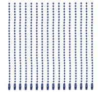 sourcing map Ball Bead Chain Beaded Necklace Chains 5 Inch Adjustable Metal Ball Chains 2.4mm/0.1inch Keychain for Jewelry Making,DIY Craft Projects,Pack of 50(Blue)