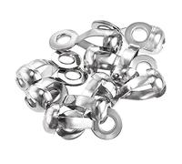sourcing map Ball Chain Connector, 10mm Pull Loop Crimp Link Stainless Steel Connection, Pack of 10