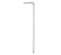 sourcing map Ball End Hex Key Wrench 4mm L-Shape Extra Long Arm Hexagon Metric Wrenches Chrome Vanadium Steel Repairing Tool for Home Repair, Silver Tone