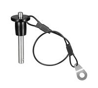 sourcing map Ball Locking Pins, 304 Stainless Steel Grip Push-Button Locking Quick Release Pin with 24cm Wire (6mm-25mm)