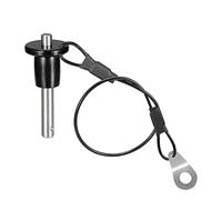 sourcing map Ball Locking Pins, 304 Stainless Steel Grip Push-Button Locking Quick Release Pin with 24cm Wire (6mm-15mm)