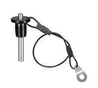 sourcing map Ball Locking Pins, 304 Stainless Steel Grip Push-Button Locking Quick Release Pin with 24cm Wire (6mm-20mm)