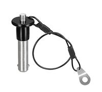 sourcing map Ball Locking Pins, 304 Stainless Steel Grip Push-Button Locking Quick Release Pin with 24cm Wire (10mm-25mm)