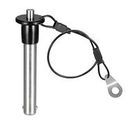 sourcing map Ball Locking Pins, 304 Stainless Steel Grip Push-Button Locking Quick Release Pin with 24cm Wire (10mm-51mm)