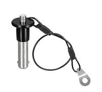 sourcing map Ball Locking Pins, 304 Stainless Steel Grip Push-Button Locking Quick Release Pin with 24cm Wire (10mm-20mm)