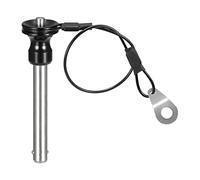 sourcing map Ball Locking Pins with Button Handle, 304 Stainless Steel Push-Button Quick Release Pin with 21cm Wire (8mm-51mm)