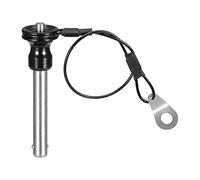 sourcing map Ball Locking Pins with Button Handle, 304 Stainless Steel Push-Button Quick Release Pin with 21cm Wire (8mm-41mm)