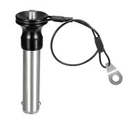 sourcing map Ball Locking Pins with Button Handle, 304 Stainless Steel Push-Button Quick Release Pin with 20cm Wire (12mm-41mm)