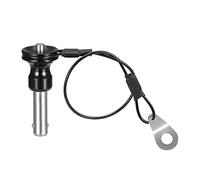 sourcing map Ball Locking Pins with Button Handle, 304 Stainless Steel Push-Button Quick Release Pin with 21cm Wire (8mm-20mm)