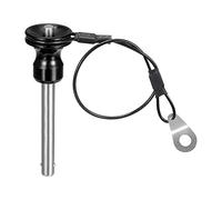 sourcing map Ball Locking Pins with Button Handle, 304 Stainless Steel Push-Button Quick Release Pin with 21cm Wire (6mm-36mm)