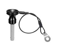 sourcing map Ball Locking Pins with Button Handle, 304 Stainless Steel Push-Button Quick Release Pin with 21cm Wire (6mm-25mm)