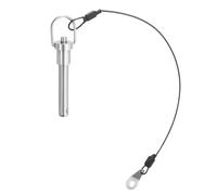 sourcing map Ball Locking Pins with Button Handle, 8mm Pin Dia. 40mm Usage Length Push-Button Quick Release Pin with Lanyard Cable, 304 Stainless Steel