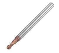 sourcing map Ball Nose End Mill 1.5mm Tip Radius Solid Carbide AlTiSin Coated CNC Router Bits 2 Flute Spiral Milling Cutter HRC55 with 4mm Shank 50mm (2-inch) Length