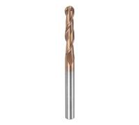 sourcing map Ball Nose End Mill 2 Flute 1/4" Diameter 1/4" Shank Tungsten Carbide Spiral CNC Router Bits 1-1/4" Cutting Length Single End Ball Cutting Tool for Carving Engraving Grinding