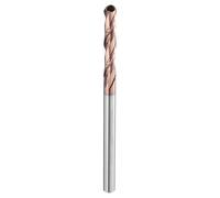 sourcing map Ball Nose End Mill 2 Flute 3/16" Diameter 3/16" Shank Tungsten Carbide TiAlN Coated Spiral CNC Router Bits 1-1/8" Cutting Length Single End Ball for Carving Engraving Grinding