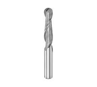 sourcing map Ball Nose End Mill 6mm Diameter 25mm Cutting Length 6mm Shank High Speed Steel 2 Flutes Spiral Upcut CNC Router Bits