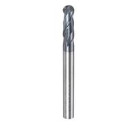 sourcing map Ball Nose End Mill CNC Router Bit, 1/8" Radius 1/4" Shank Solid Carbide AlTiN Coated 2 Upcut Spiral Flutes Cutter Milling Tool, 1/4" Dia 2-1/2" Total Length