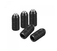 sourcing map Ball Point Set Screw 5pcs M8x16mm Spring Hex Socket Grub Screw | High Carbon Steel Metric