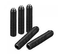 sourcing map Ball Point Set Screws, 10pcs M8 x 40mm High Carbon Steel Metric Spring Hex Socket Grub Screw