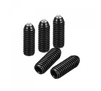sourcing map Ball Point Set Screws, 20pcs M6 x 16mm High Carbon Steel Metric Spring Hex Socket Grub Screw