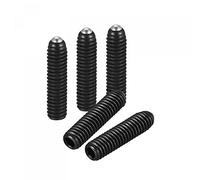 sourcing map Ball Point Set Screws, 5pcs M4 x 16mm High Carbon Steel Metric Spring Hex Socket Grub Screw
