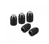 sourcing map Ball Point Set Screws, 5pcs M4 x 6mm High Carbon Steel Metric Spring Hex Socket Grub Screw