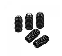 sourcing map Ball Point Set Screws, 5pcs M6 x 12mm High Carbon Steel Metric Spring Hex Socket Grub Screw