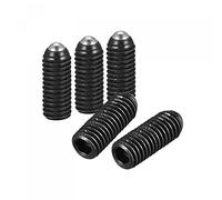 sourcing map Ball Point Set Screws, 5pcs M8 x 20mm High Carbon Steel Metric Spring Hex Socket Grub Screw