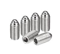sourcing map Ball Point Set Screws, M10 x 20mm 304 Stainless Steel Metric Spring Hex Socket Screw 6pcs
