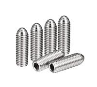 sourcing map Ball Point Set Screws, M10 x 30mm 304 Stainless Steel Metric Spring Hex Socket Screw 6pcs
