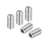 sourcing map Ball Point Set Screws, M3 x 6mm 304 Stainless Steel Metric Spring Hex Socket Screw 10pcs