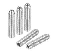 sourcing map Ball Point Set Screws, M5 x 20mm 304 Stainless Steel Metric Spring Hex Socket Screw 15pcs
