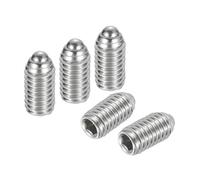 sourcing map Ball Point Set Screws, M6 x 10mm 304 Stainless Steel Metric Spring Hex Socket Screw 15pcs