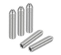 sourcing map Ball Point Set Screws, M6 x 25mm 304 Stainless Steel Metric Spring Hex Socket Screw 15pcs