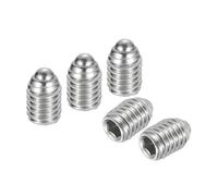 sourcing map Ball Point Set Screws, M6 x 8mm 304 Stainless Steel Metric Spring Hex Socket Screw 15pcs