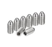 sourcing map Ball Point Set Screws, M8 x 16mm 304 Stainless Steel Metric Spring Hex Socket Screw 8pcs