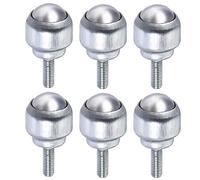 sourcing map Ball Transfer Bearing Unit 17mm 44Lbs Carbon Steel Bolt-fixing Type for Transmission Pack of 6