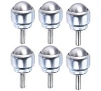 sourcing map Ball Transfer Bearing Unit 24mm 66Lbs Carbon Steel Bolt-fixing Type for Transmission Pack of 6