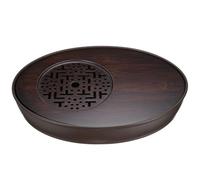 sourcing map Bamboo Chinese Gong Fu Tea Tray 11" Oval Classic Tea Tray Bamboo Tea Table Furniture Vintage Tea with Water Storage Box for Drinking Tea Brown