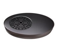 sourcing map Bamboo Chinese Gong Fu Tea Tray 13.8" Oval Classic Tea Tray Bamboo Tea Table Furniture Vintage Tea with Water Storage Box for Drinking Tea Brown