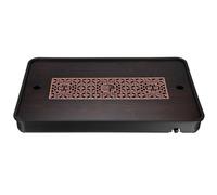 sourcing map Bamboo Chinese Gong Fu Tea Tray 14.4" Classic Carving Tea Tray Bamboo Tea Table Furniture Vintage Tea with Water Storage Box for Drinking Tea Brown Black