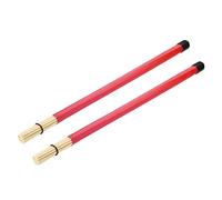 sourcing map Bamboo Drum Stick Rods Brushes Hot Rods Drumsticks Brush for Jazz Acoustic Performances Music Lover Percussion 1 Pair Red
