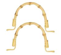 sourcing map Bamboo Teapot Handle, 2 Pcs U-Shape Replacement Wired Rattan Kettle Handle for Span 4.7-5.1" Tea Pot Ceramic and Pottery Kettle Accessories Supplies, Gold
