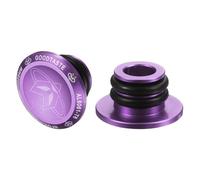sourcing map Bar End Plugs Aluminum Handlebar End Caps Bike Plugs 0.57oz with Matching Rings for MTB Road BMX Fixed Gear Bike, Purple