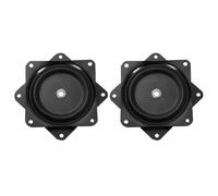 sourcing map Bar Stool Swivel Replacement 360° Lazy Susan 100x1mm 2Pcs | Rotation Turntable,Square Semi-Ball Bearing,Seat Swivel Base Mount Plate for Recliner Chair or Table,Black