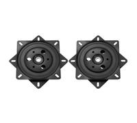 sourcing map Bar Stool Swivel Replacement 360° Lazy Susan 150x1.5mm 2Pcs | Rotation Turntable,Square Semi-Ball Bearing Seat Swivel Base Mount Plate for Recliner Chair or Table,Black