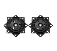 sourcing map Bar Stool Swivel Replacement 360° Lazy Susan 150x1mm 2Pcs | Rotation Turntable,Square Semi-Ball Bearing Seat Swivel Base Mount Plate for Recliner Chair or Table,Black