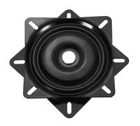 sourcing map Bar Stool Swivel Replacement 360° Lazy Susan 154x2mm | Rotation Turntable,Square Semi-Ball Bearing Seat Swivel Base Mount Plate for Recliner Chair or Table,Black