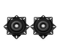 sourcing map Bar Stool Swivel Replacement 360° Lazy Susan 160x1.5mm 2Pcs | Rotation Turntable,Square Semi-Ball Bearing Seat Swivel Base Mount Plate for Recliner Chair or Table,Black